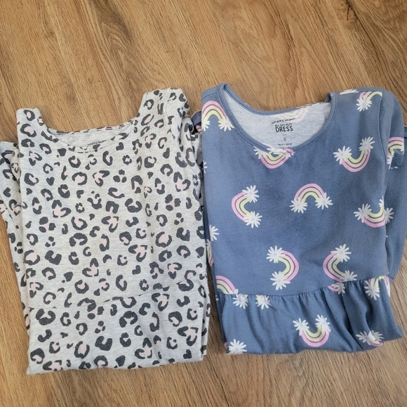Jumping Girls Short Sleeve Dresses Size 6-  Lot Of 2 - Picture 1 of 7